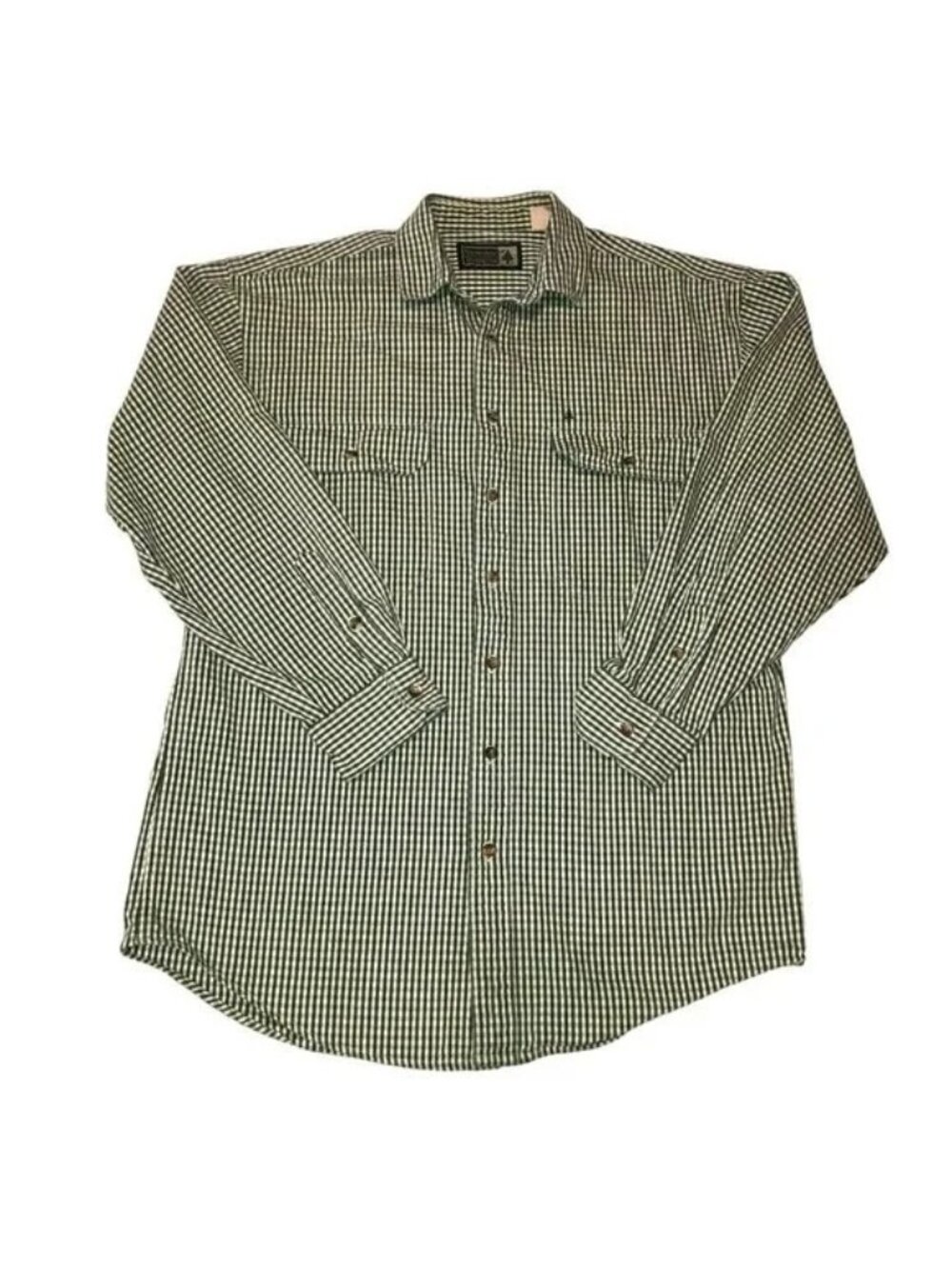 Vtg Snowshoe Thompson Brushpopper Shirt Sz M Green White Striped Cowboy Rancher